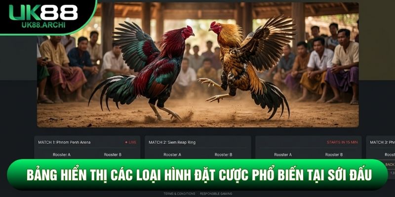 Bảng hiển thị các loại hình đặt cược phổ biến tại sới đấu Bảng hiển thị các loại hình đặt cược phổ biến tại sới đấu