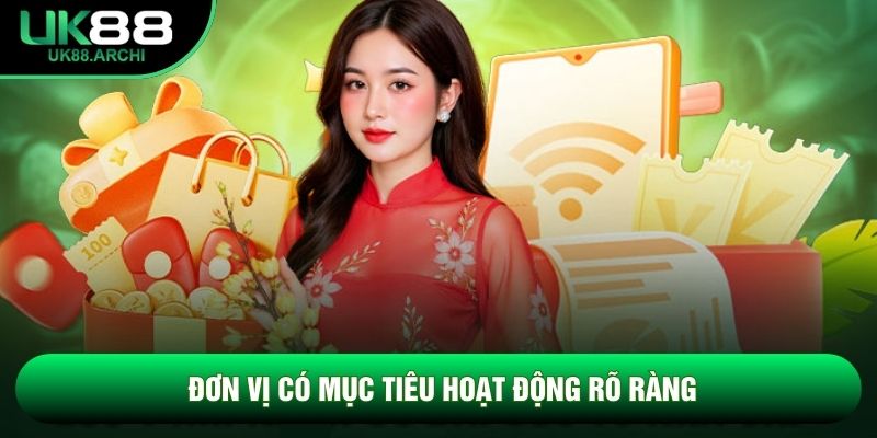Đơn vị có mục tiêu hoạt động rõ ràng Đơn vị có mục tiêu hoạt động rõ ràng