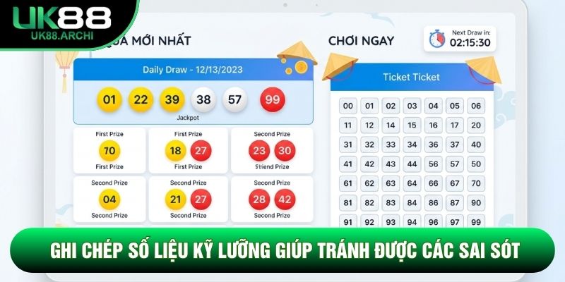 Ghi chép số liệu kỹ lưỡng giúp tránh được các sai sót