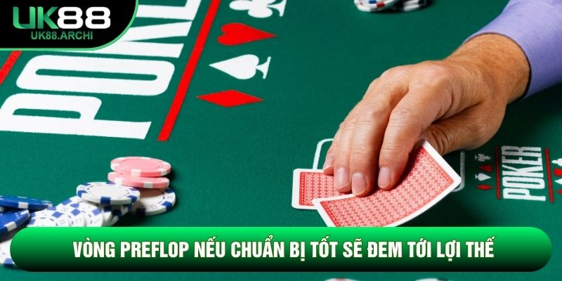 Vòng Preflop nếu chuẩn bị tốt sẽ đem tới lợi thế Vòng Preflop nếu chuẩn bị tốt sẽ đem tới lợi thế